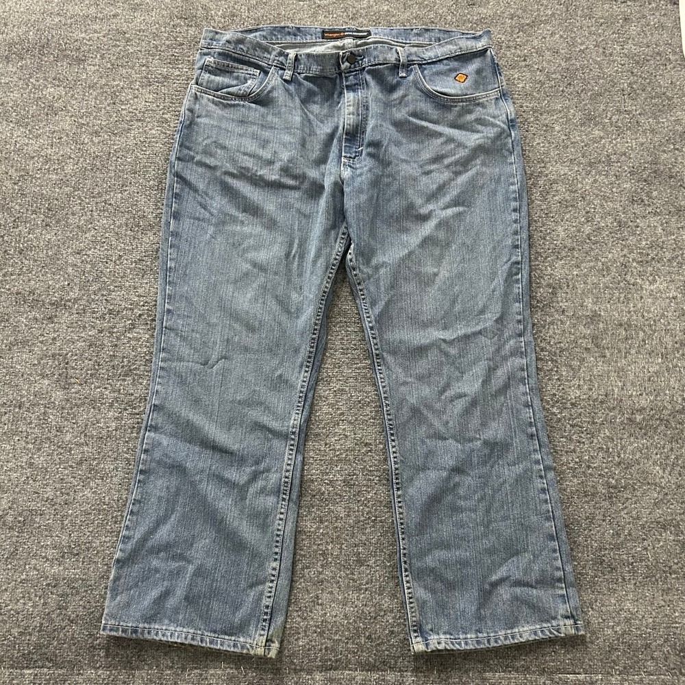 Wrangler Jeans Mens Size 42 Blue FR Cool Vantage Flame Resistant Workwear Denim